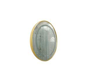 Espejo Redondo Marco Dorado Touch con Luz Led 3 colores 50 cm