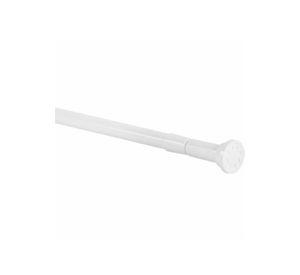 Barra extensible 110-200cms cortina de ducha acero cromada blanco
