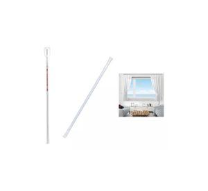 Barra extensible 110-200cms cortina de ducha acero cromada blanco