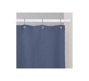 Barra extensible 110-200cms cortina de ducha acero cromada blanco
