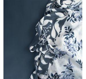 Sábanas Polar Composé 1.5 Plazas / Ramas Blanco Azul – Doral