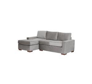 SECCIONAL IZQ LIVORNO TELA VELVET GRIS