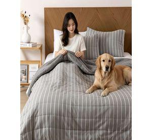 Plumon Quilt King Con Sherpa Palma Cationic Suave m3