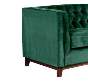 Sofá Roma 1 Cuerpo Capitoné Tela Velvet Verde