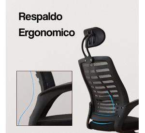 Silla De Oficina Ejecutiva Madrid Ergonomica Color Negra y Blanca