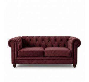 SOFA FLORENCIA 2C TELA VELVET BURDEO