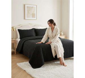 Cubrecama Quilt Verano 2 Plazas Delgado Texturizado Set Con Fundas a8