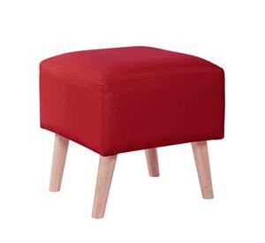 Pouf Burdeos Pu Rojo