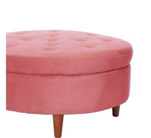 Pouf Paris Tela Velvet Palo Rosa