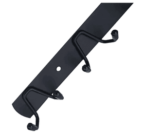 Perchero De Pared Metal Color Negro 6 Ganchos Doble Multiuso