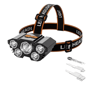 Linterna Super Brillante Minero 5 Led Irm T21 Banda Elástica Color de la luz Blanco