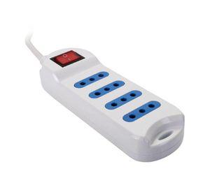 Alargador Extension 4 Entradas 3Mts Con Switch Blanco Philco