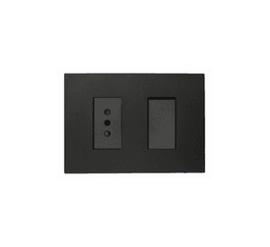 Interruptor 9/12 + Enchufe Tomacorriente Simple Stanford 220v 10a Sec Grafito