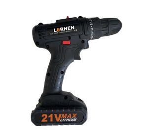 Taladro Destornillador Inalámbrico 21v Con Brocas + 2 Baterías