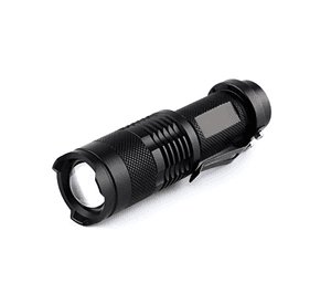 Linterna Led Táctica 350 Lúmenes Resistente Al Agua - Ps Color de la linterna Negro Color de la luz Blanco