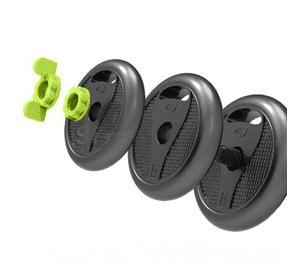 Juego De Mancuernas De 30 Kg Con Union Light Green