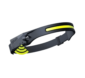 Linterna Led Frontal Cintillo X2 Recargable Auto Encendido Negro Blanco