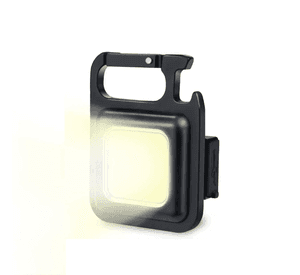 X2 Linterna Led De Llavero Gancho Recargable Portátil Blanco Frio/ Calida Negro
