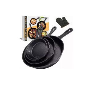 Set de 4 Piezas - Sartenes de Hierro Fundido (Skillet)