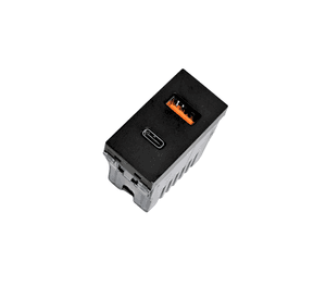 Modulo Toma USB Tipo A + C Stanford Sec Negro