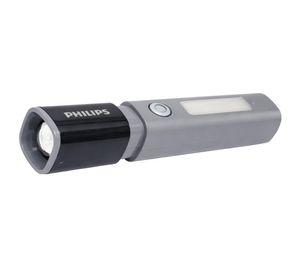 Linterna LED Philips SFL1153 10W Recargable Zoom 150m 4 Modos