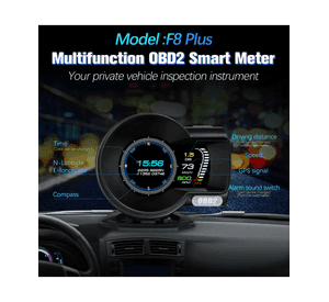 Medidor Digital Inteligente F8 HUD OBD2 Computador a Bordo
