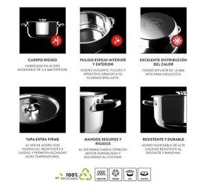 Batería de Cocina 6 Piezas Acero Inoxidable Wens 430-6SS