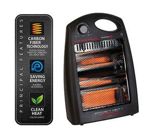 Calefactor fibra de carbono 800W EEC-3000NG negro Sindelen.