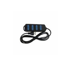 Alargador Extencion 3 Mts 4 Entradas Negro
