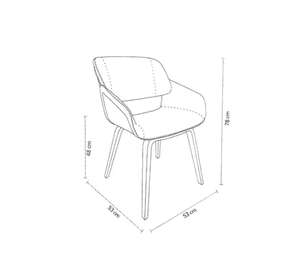 Silla Brooklyn Caf 78x53x53 M Design