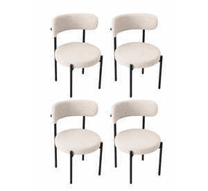 Pack 4 Sillas Capri Luxury Beige para Comedor