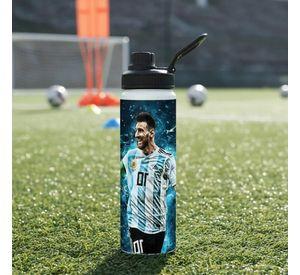 BOTELLA ESTAMPADA LIONEL MESSI FUTBOL LIDER REGALO 850ML