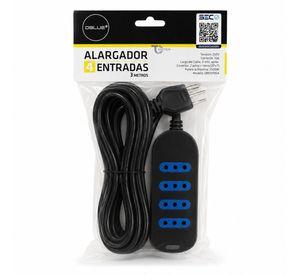 Alargador Dblue 3M 4 POS DBEXP004BK Negro