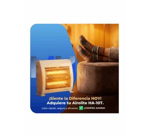 Calefactor Halogeno Airolite 1000w Blanco Bajo Consumo