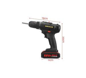 Taladro Atornillador 68v Inalambrico 2 Velocidades + batería