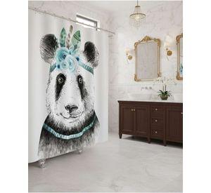 Juego de Cortina de Baño Tela Género + Forro Impermeable T27