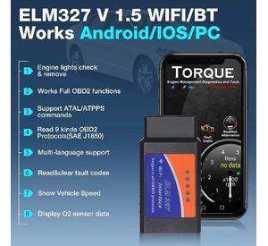 Escáner Automotriz ELM327 WIFI OBD2 | Diagnóstico Vehicular Inalámbrico para Smartphone/PC | Última