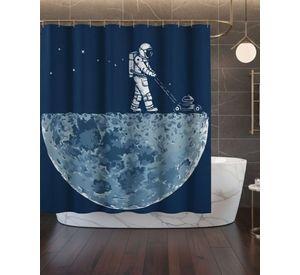 Juego de Cortina de Baño Tela Género + Forro Impermeable T31