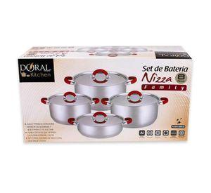 Set De Ollas Bateria De Cocina 8 Piezas Inoxidables Arte Andino