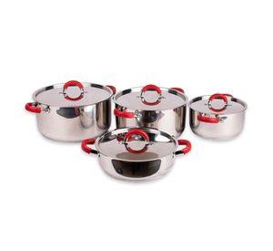 Set De Ollas Bateria De Cocina 8 Piezas Inoxidables Arte Andino