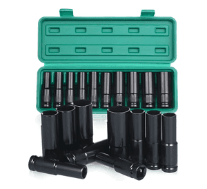Juego Herramientas Llave Vaso Kit Mecanicas Dados 10pzs Verde Musgo