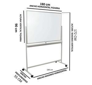 Pizarra Classic Móvil Magnética Doble Cara 90x180 Cm