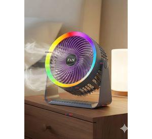 Mini Ventilador De Mesa Color Gris Silencioso Portátil Recargable USB