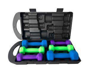 Set Mancuernas Hexagonales de 10 Kg + Maletin