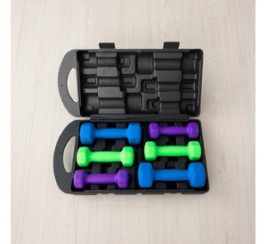 Set Mancuernas Hexagonales de 10 Kg + Maletin