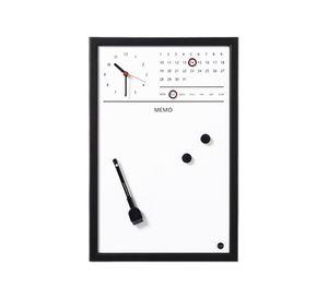 Pizarra Magnética Reloj 45x30 Marco Negro
