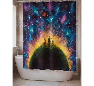 Cortina de Baño Tela Género + Forro Impermeable c40