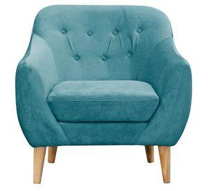 Poltrona 1c Norway Felpa Turquesa 85x87x90