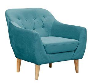 Poltrona 1c Norway Felpa Turquesa 85x87x90