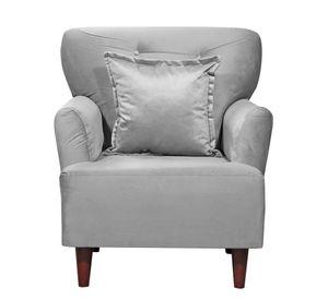 Poltrona  1c York  felpa  gris 75x55x92 cm